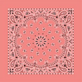 Domestic Strawberry Red Paisley Bandanna